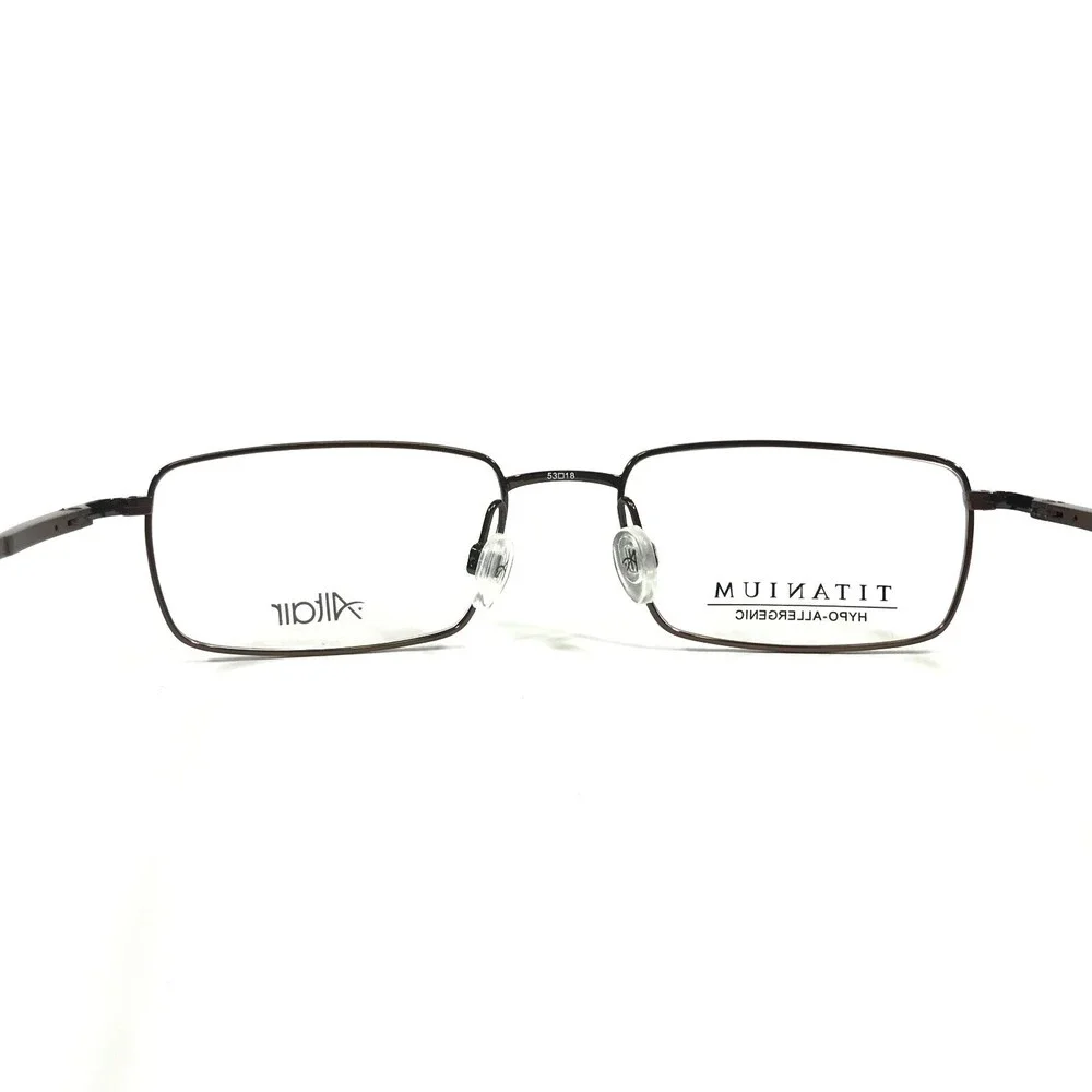 Altair Eyeglasses Frames A4004 BARK Brown Rectangular Full Rim 53-18-140